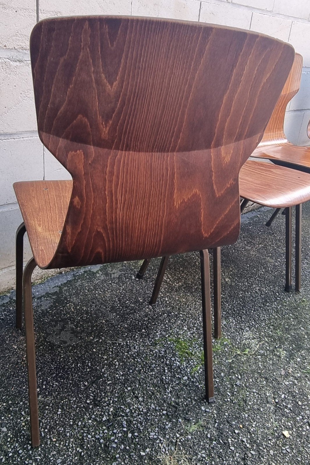 Eromes vintage schoolstoelen 4 zeer mooie stoelen samen, Ophalen