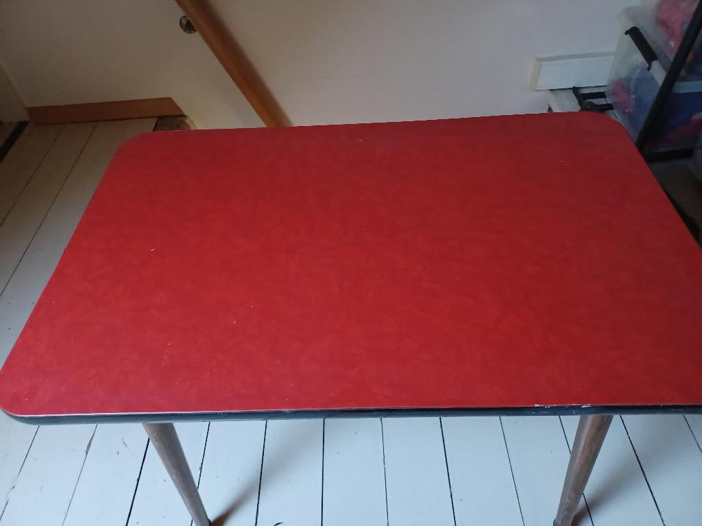 Formica bijzettafel, Huis en Inrichting, Overige materialen, Gebruikt, 55 tot 75 cm, Rechthoekig
