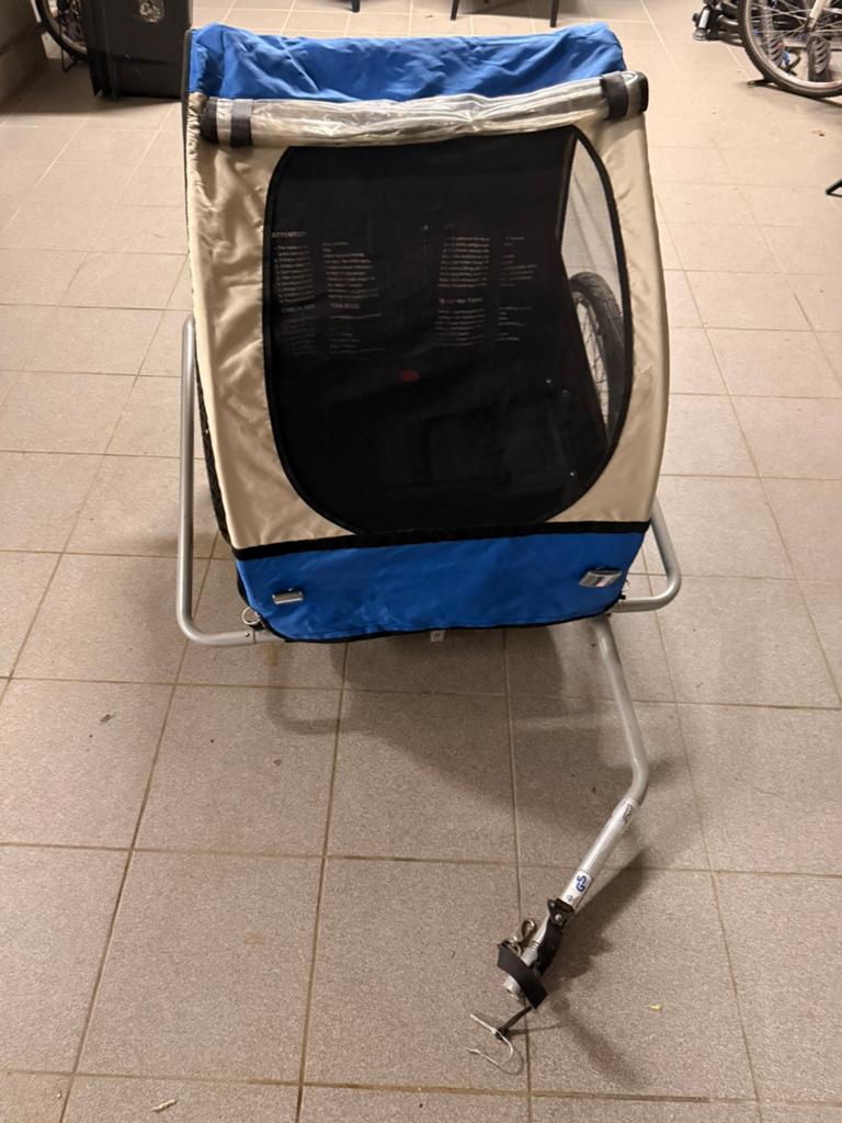 Fietskar, Fietsen en Brommers, Fietsaccessoires | Aanhangwagens en Karren, Ophalen, Gebruikt, Kinderkar, Opvouwbaar