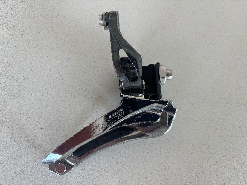 Shimano Tiagra voorderailleur 2x, Enlèvement ou Envoi, Dérailleur ou Chaîne, Utilisé, Aluminium