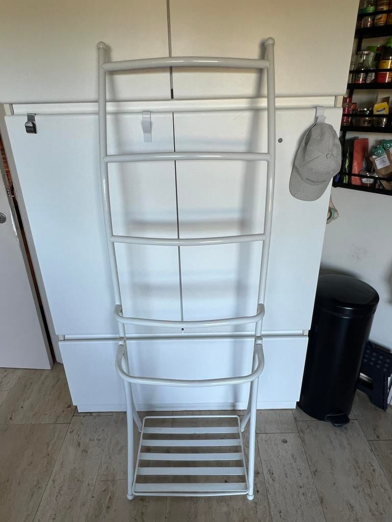 Wit Metalen Handdoekenrek / Badkamerrek / 160cm, Tuin en Terras, Droogmolens en Wasrekken, Ophalen, Gebruikt, Overige typen