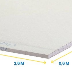 Gyproc gipsplaat 2,6m x 0,6m x 12,5mm ABA, Doe-het-zelf en Bouw, Ophalen of Verzenden, Nieuw, Overige materialen, Minder dan 20 mm