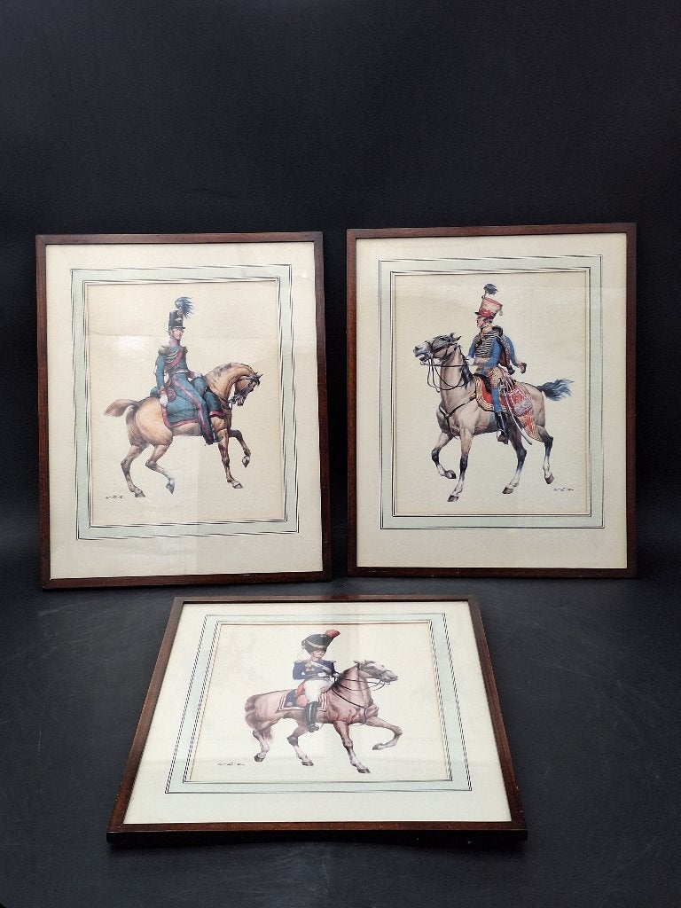 3 oude schilderijen print, nieuwstaat, jaren 60, Antiek en Kunst, Curiosa en Brocante, Ophalen of Verzenden