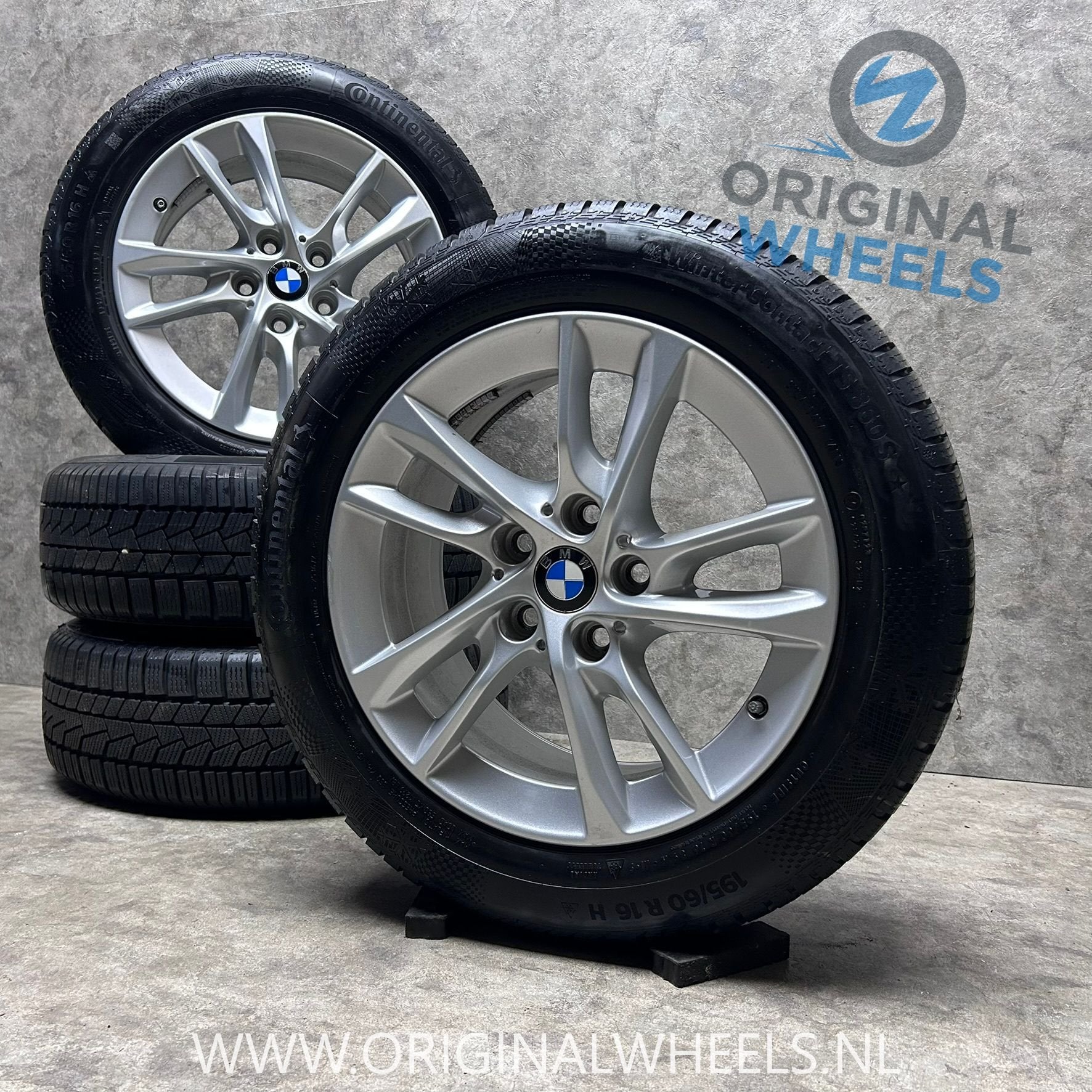 16 inch originele velgen + winterbanden BMW 1 2 serie F40, Gebruikt, -, Banden en Velgen, -