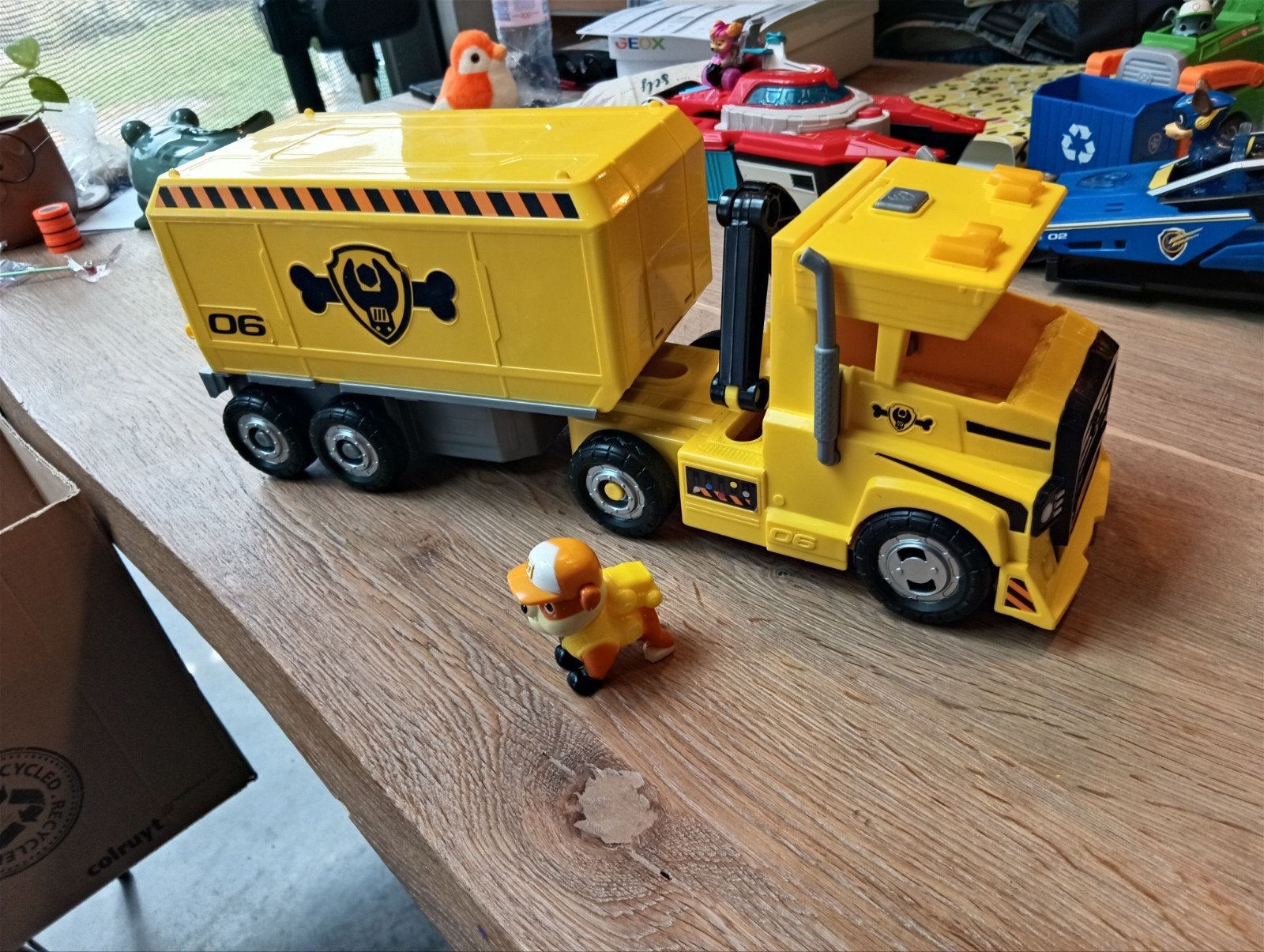 paw patrol bouw camion, Ophalen