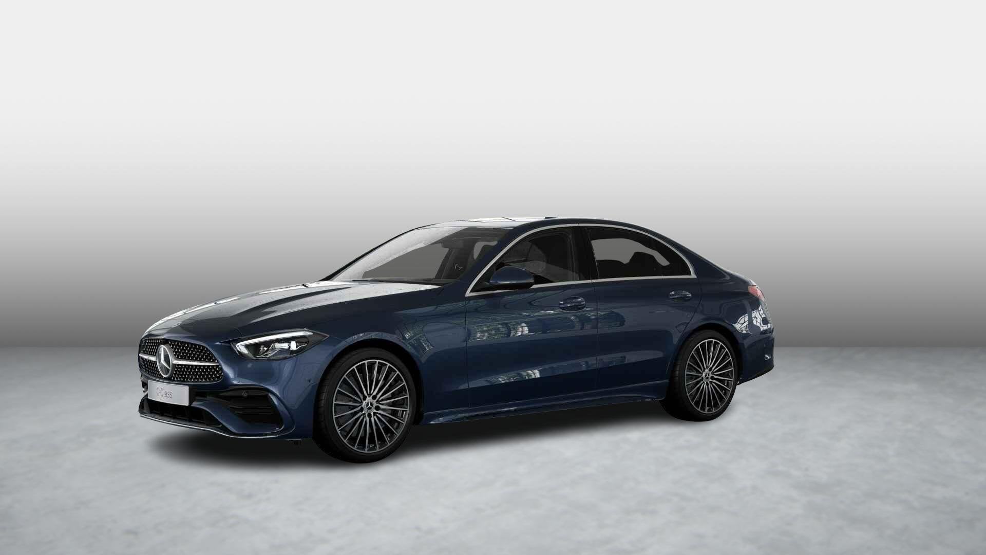 Mercedes-Benz C-klasse 180 Berline AMG Line | Dodehoekassist, Auto's, Automaat, Zwart, 4 cilinders, 1625 kg