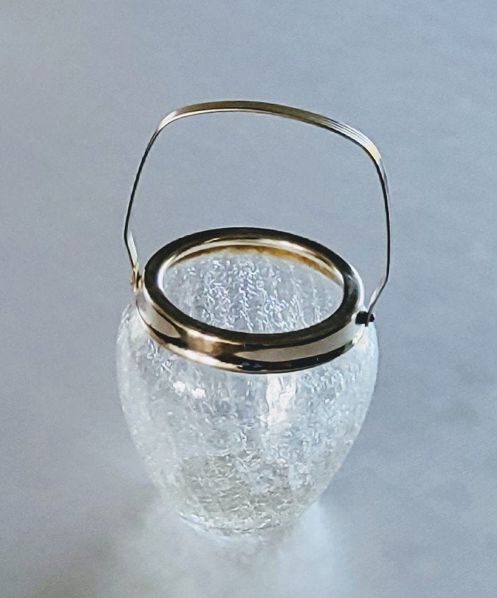 Vintage ijsemmer in craquelé glas, Ophalen, Glas