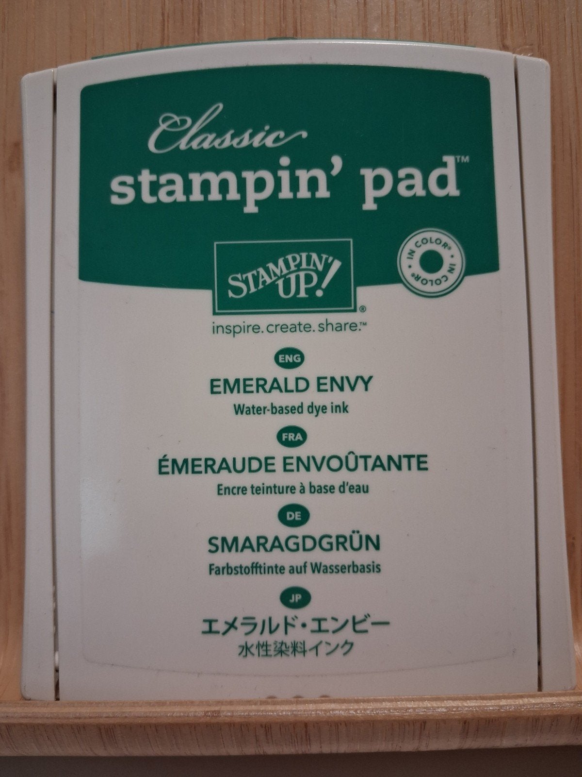 Stampin Up - inktflesje + stempelkussen Emerald Envy, Hobby en Vrije tijd, Stempelen, Ophalen