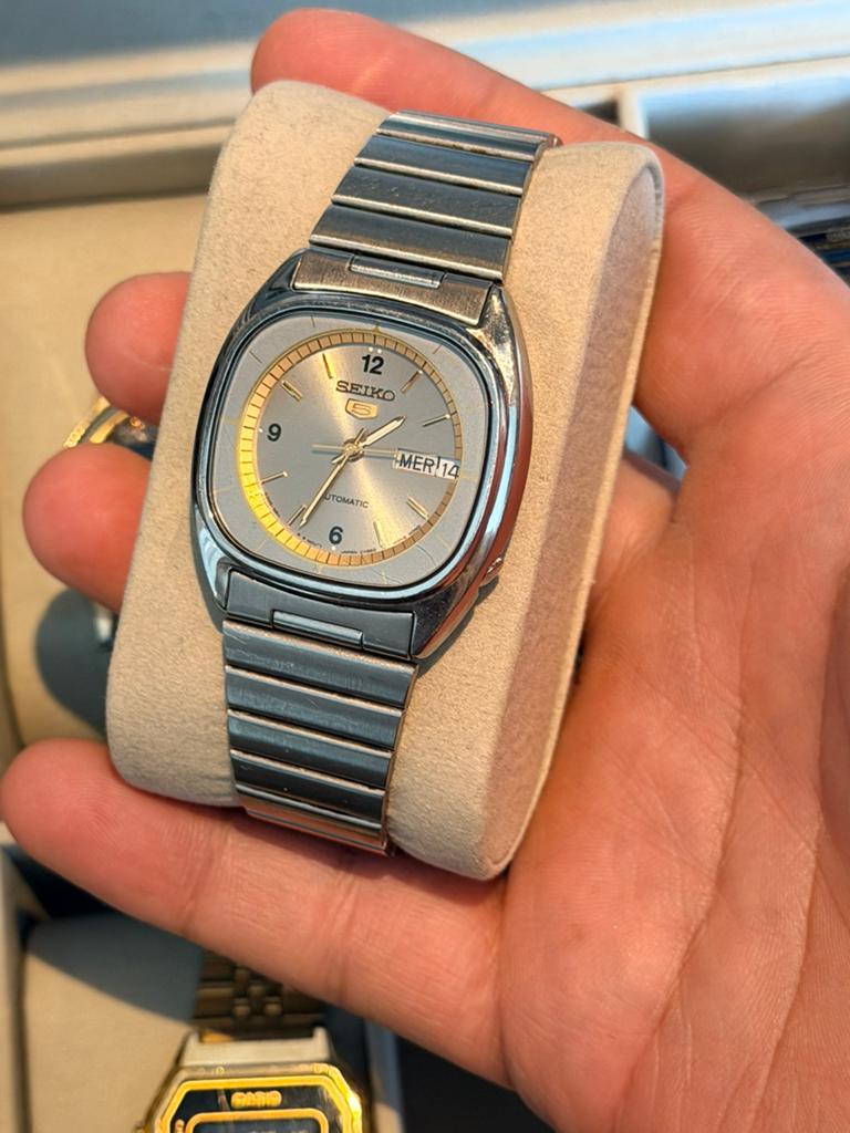 seiko 5 zeldzaam automatic 6309-5820, Handtassen en Accessoires, Horloges | Antiek, Ophalen, Seiko