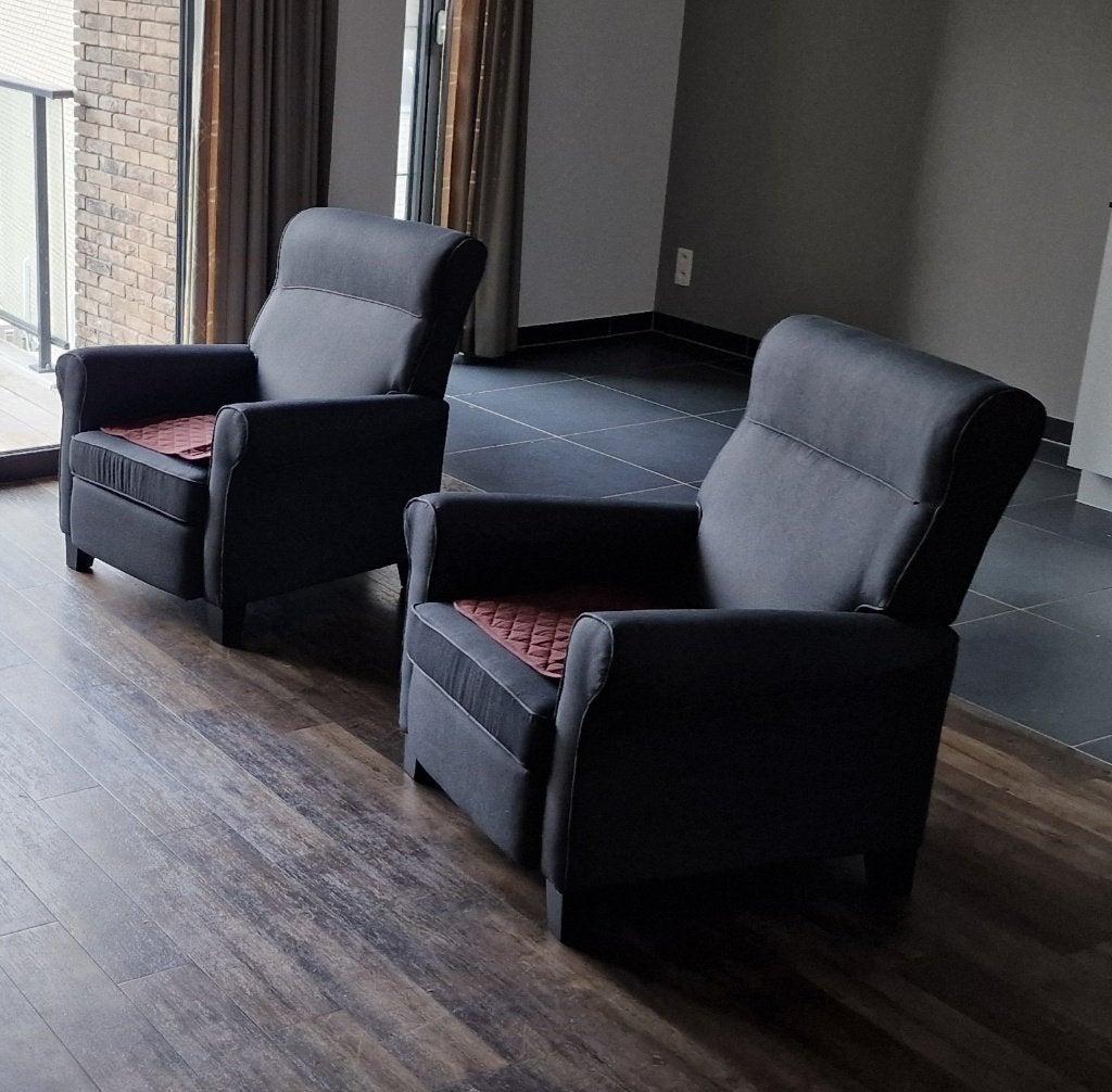 2 relaxzetels met extra bescherming, Ophalen, Stof, 75 tot 100 cm, Zo goed als nieuw