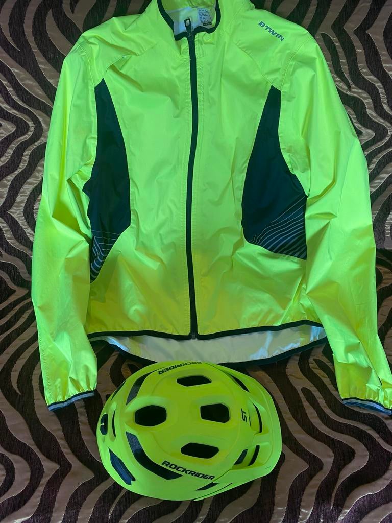L windjack en L-helm L BTWIN Rockrider ST, Ophalen, Zo goed als nieuw, L