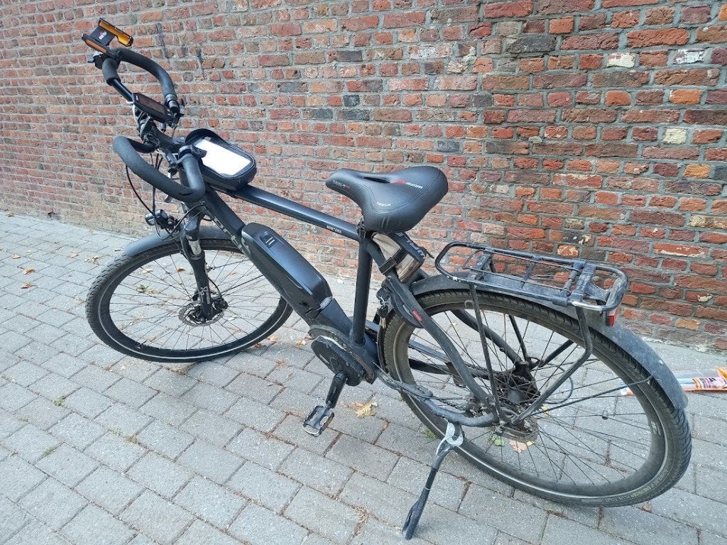 Electrische herenfiets, Gebruikt, Versnellingen, Schijfrem, 53 tot 57 cm