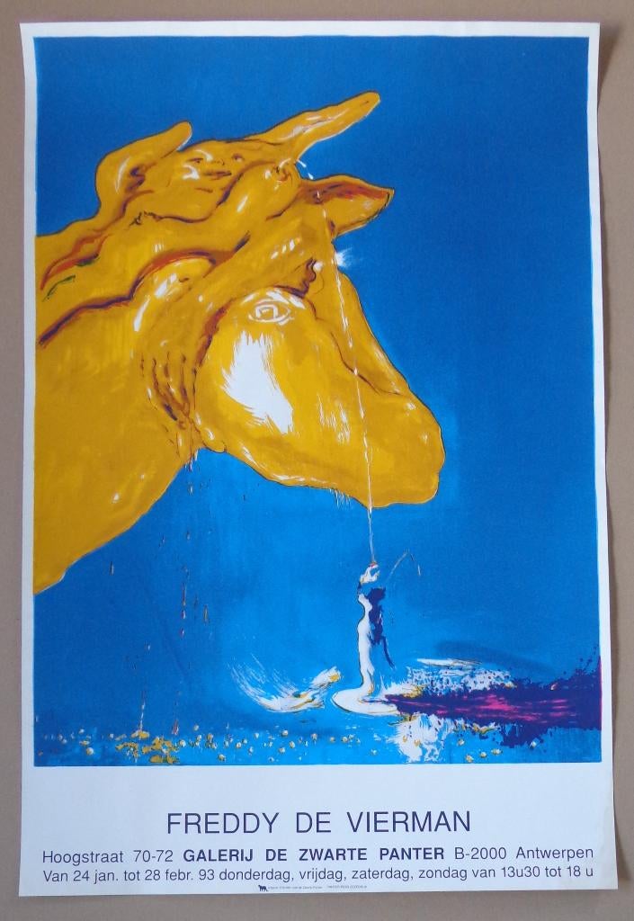 FREDDY DE VIERMAN / AFFICHE / KLEURZEEFDRUK / 90x60cm PANTER, Enlèvement ou Envoi