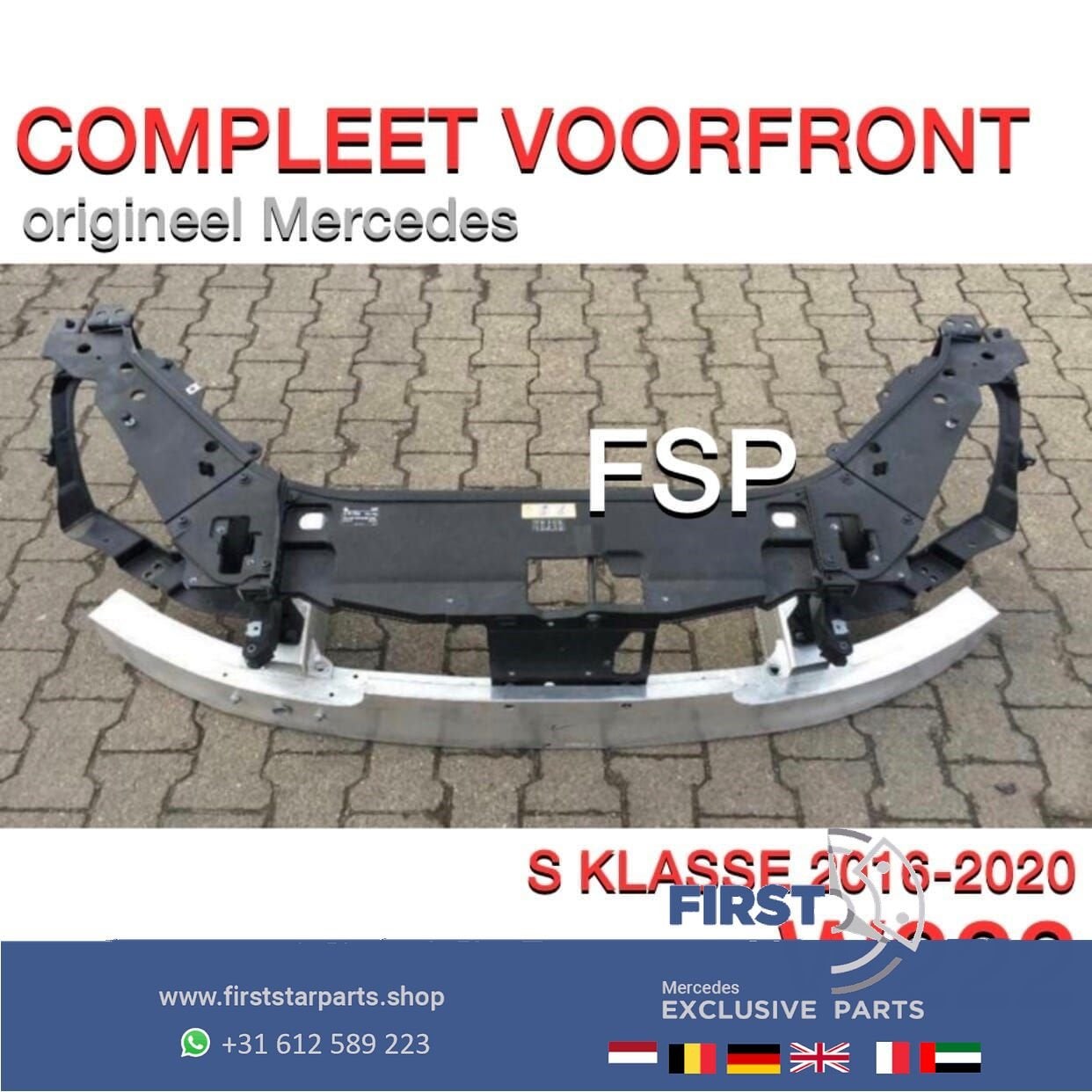 W222 VOORFRONT COMPLEET origineel Mercedes S KLASSE 2014-202, Gebruikt, -, Voor, Ophalen of Verzenden