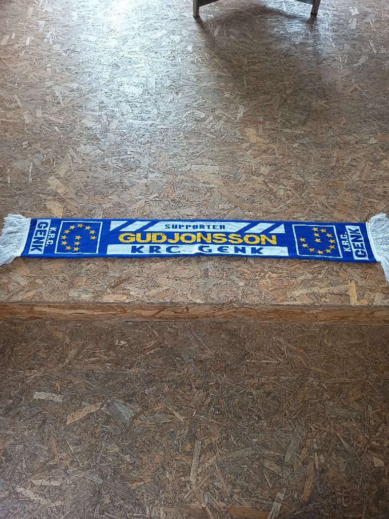 Écharpe krc genk gudjonsson, Verzamelen, Ophalen of Verzenden, Gebruikt, Vaantje of Sjaal