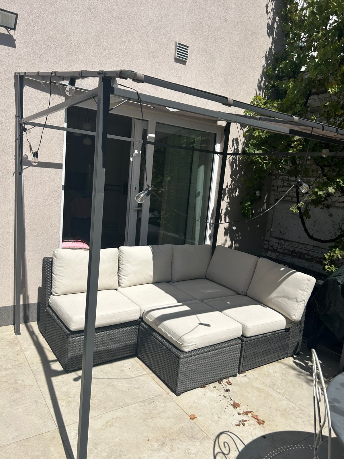 Structure tonnelle GUNNÖN Gazebo, dark grey/grey, 238x233 cm, Jardin & Terrasse, Enlèvement, Utilisé