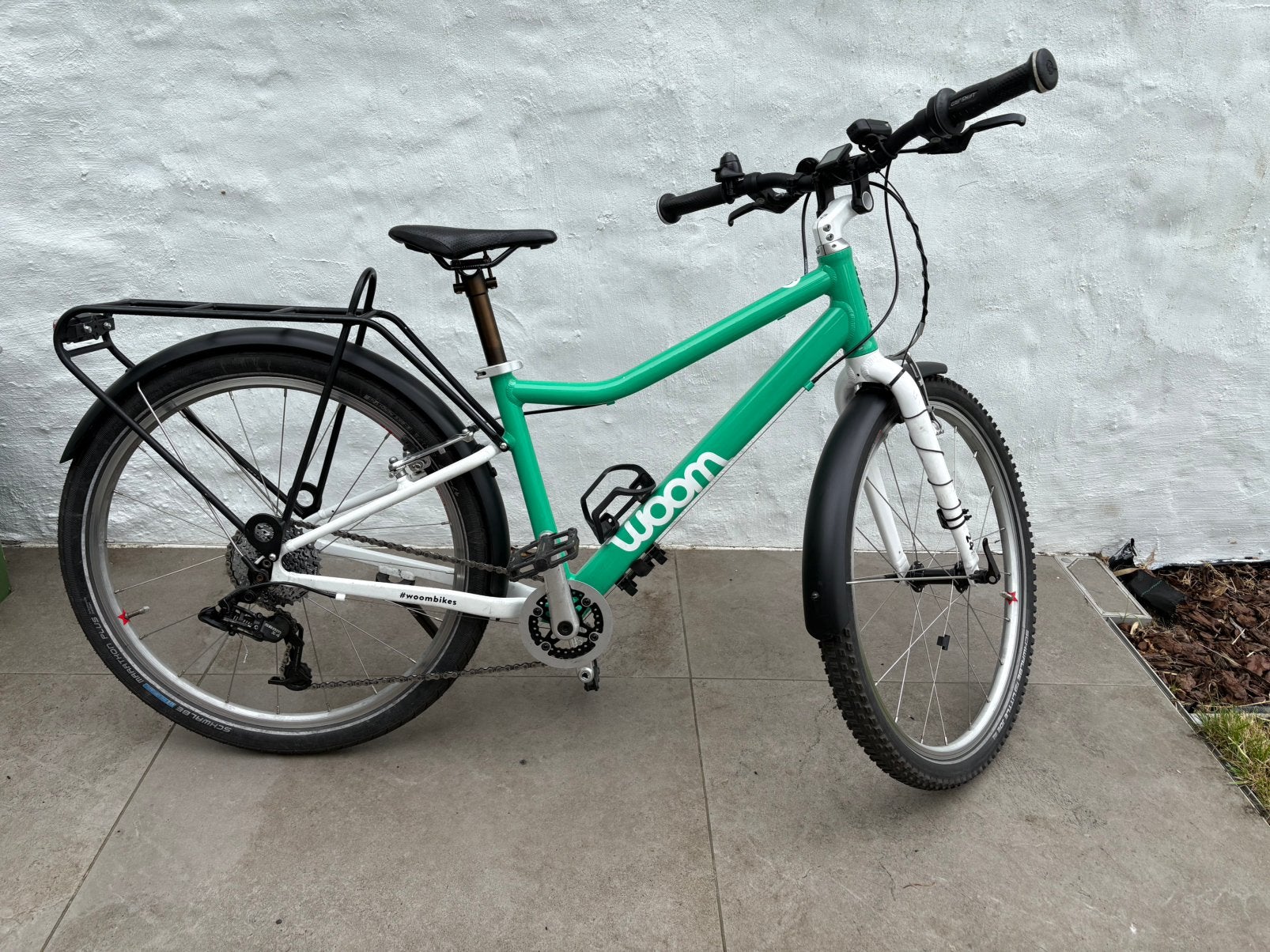 Woom 5 groen in zeer mooie staat, Fietsen en Brommers, Ophalen, Zo goed als nieuw, Velgrem, 20 inch of meer