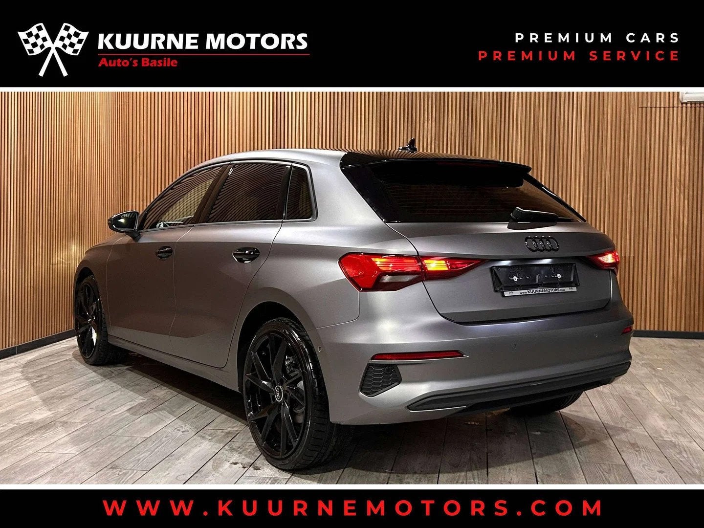 Audi A3 30 TFSI S Tronic Wrap Grey Mat Alu19"Led/Leder/Pdc/G, Automaat, 116 g/km, Gebruikt, 1770 kg