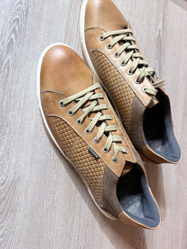 Scapa Cognac Leder Sneaker maat 45 Nieuw!, Neuf, Enlèvement ou Envoi, Brun, Baskets