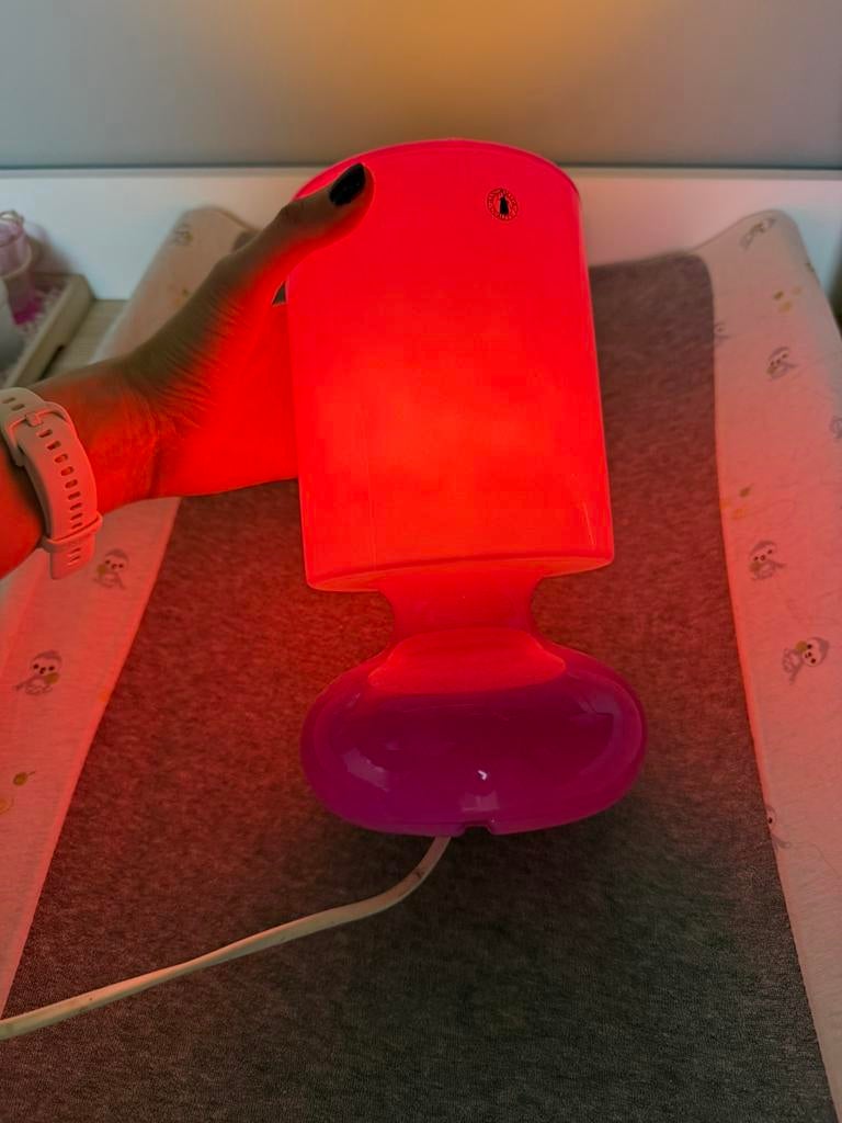 Roos nachtlampje Ikea, Huis en Inrichting, Ophalen, Gebruikt, Glas, Modern