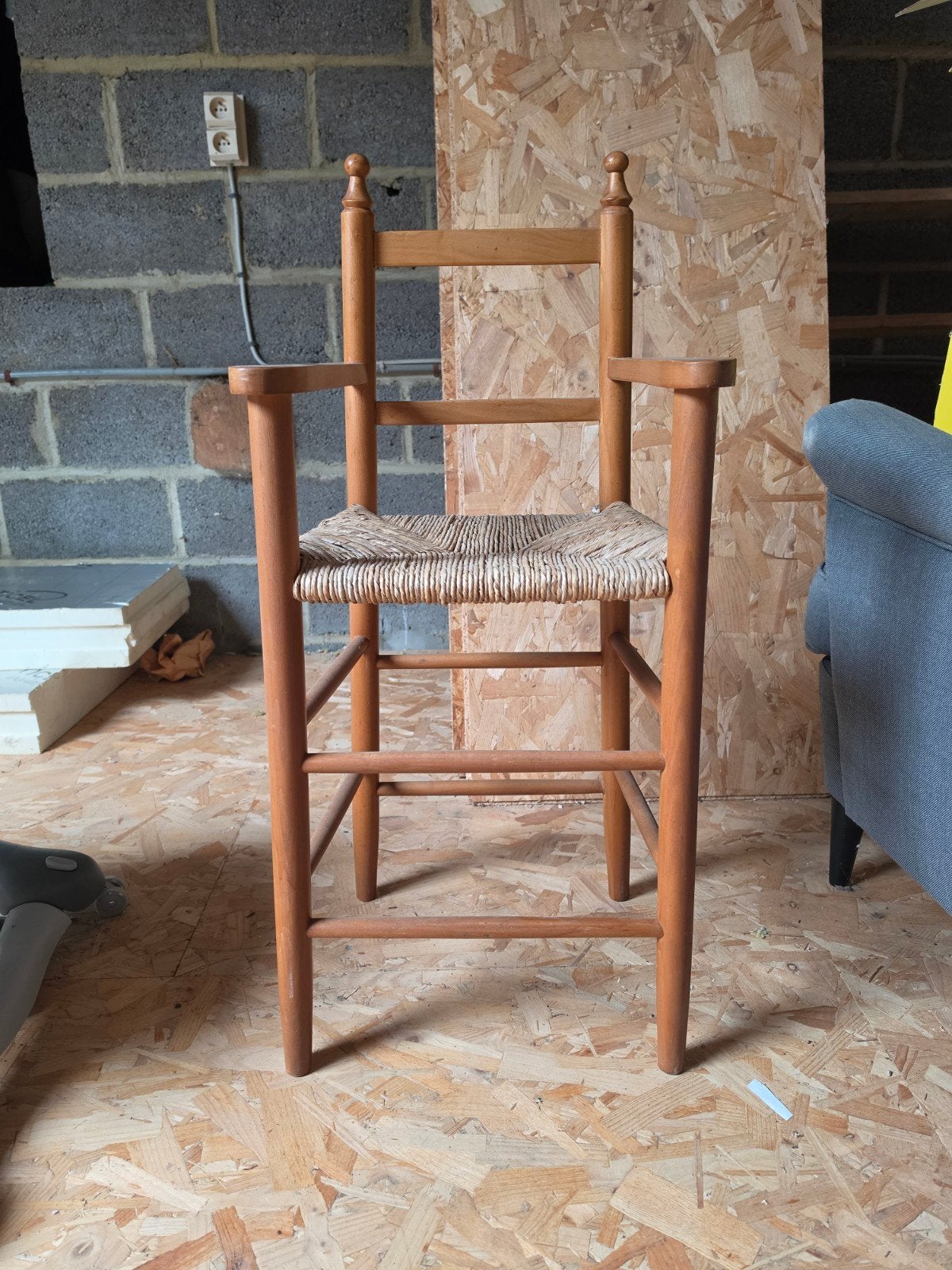 Chaise pour enfant en bois de style vintage, Enlèvement, Utilisé, Autres types, Coulissant