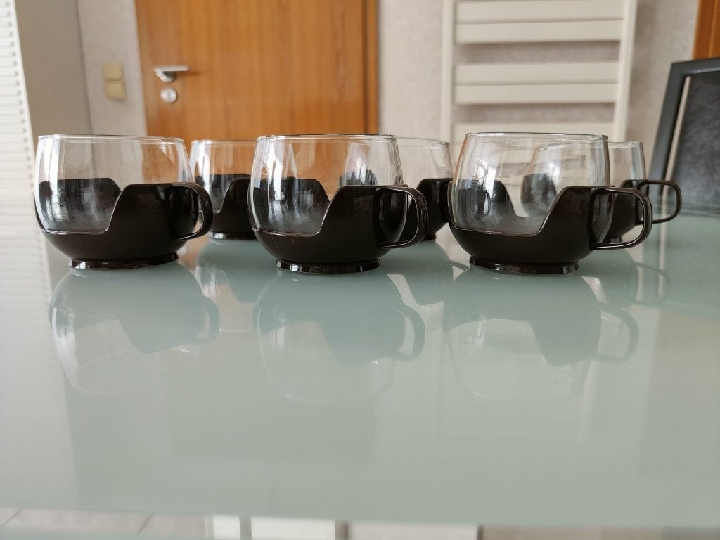 Vintage Space Age Theeglazen (Set van 6) - Jaren 70 Retro, Ophalen, Huis en Inrichting