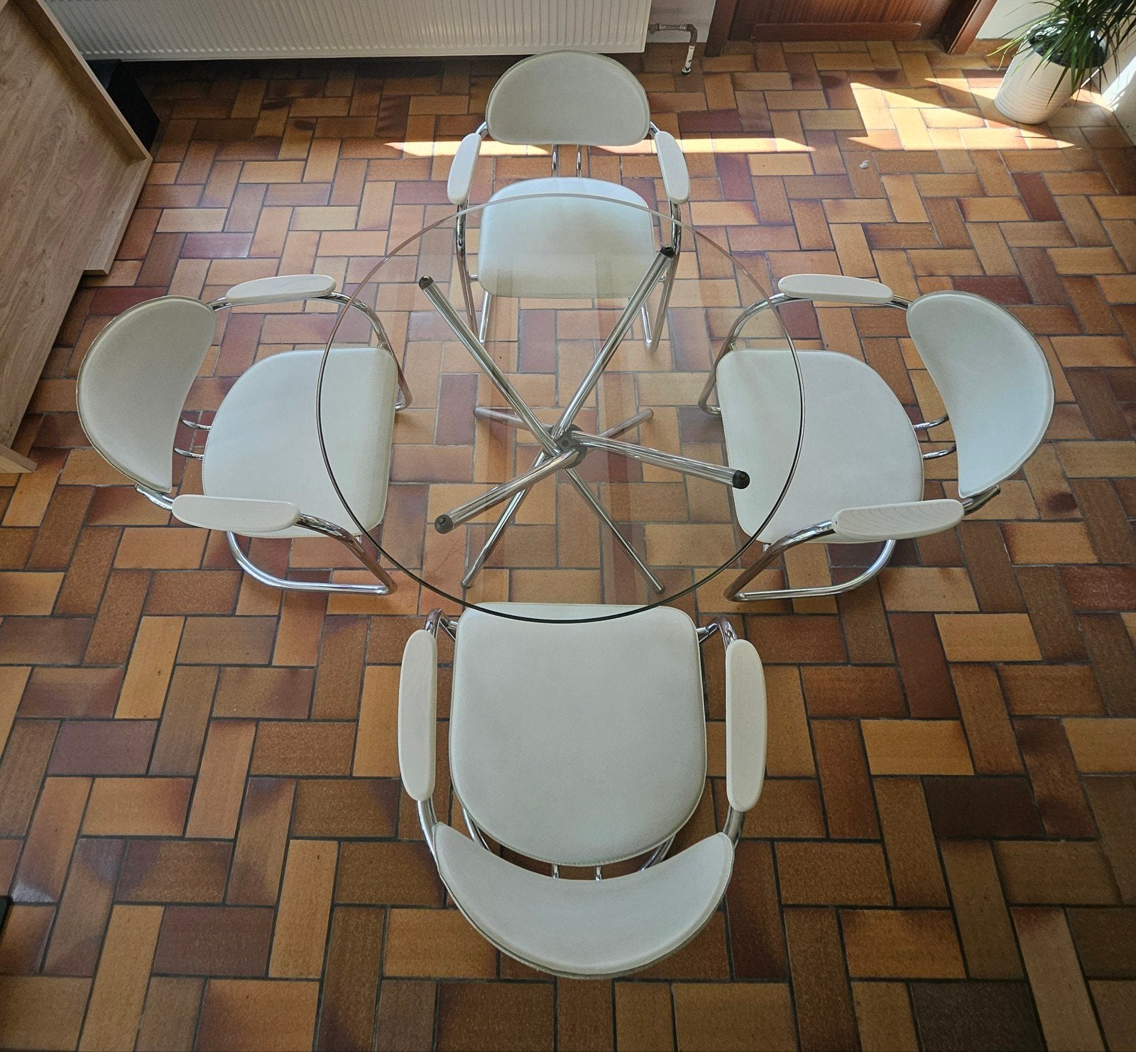 Effezeta eetkamer set 4 stoelen & tafel, Huis en Inrichting, Complete eetkamers, Ophalen