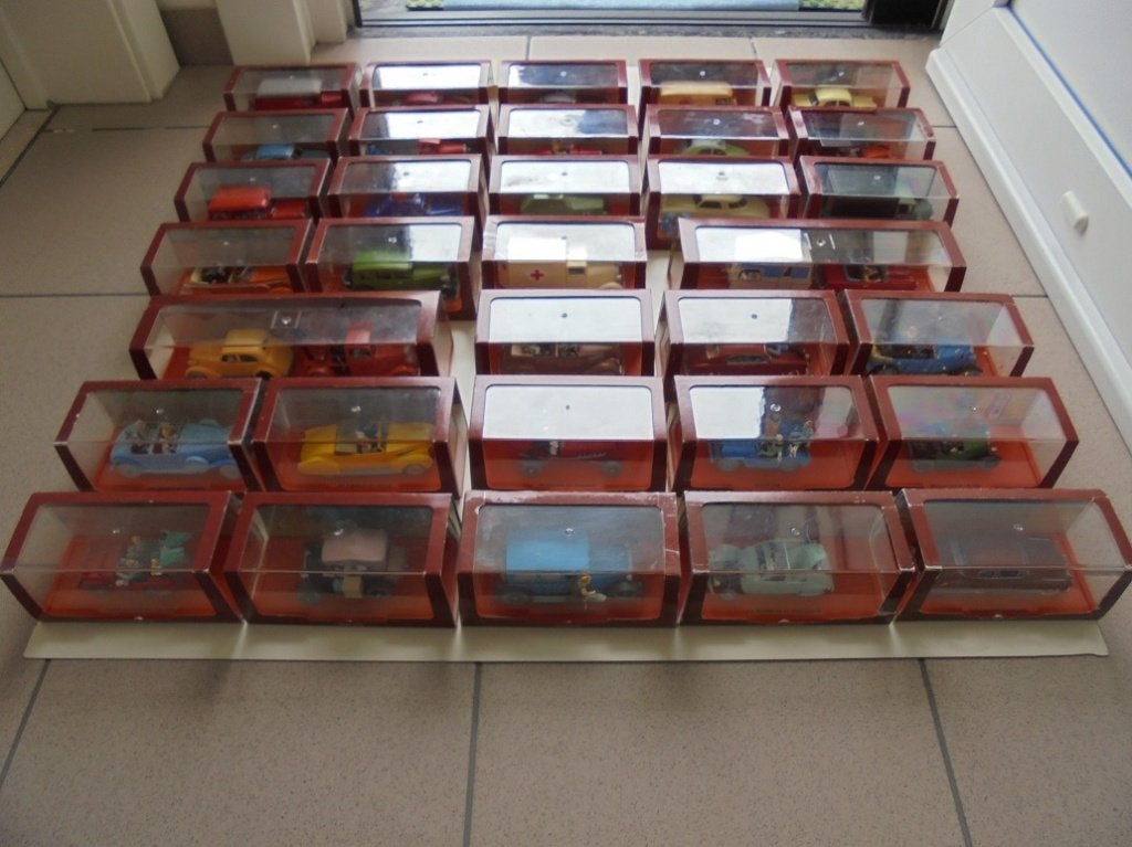 Kuifje complete Moulinsart set auto's 35 stuks zeldzaam, Ophalen, Kuifje, Zo goed als nieuw, Overige typen