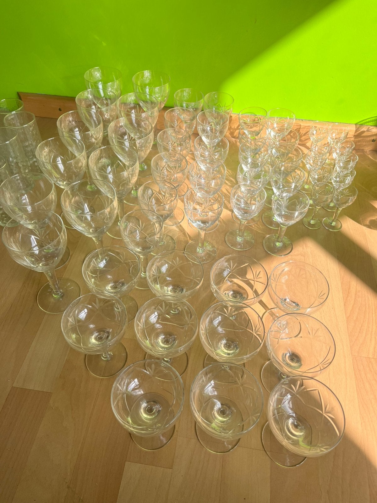 Service en cristal ancien 1900 1920, Ophalen of Verzenden