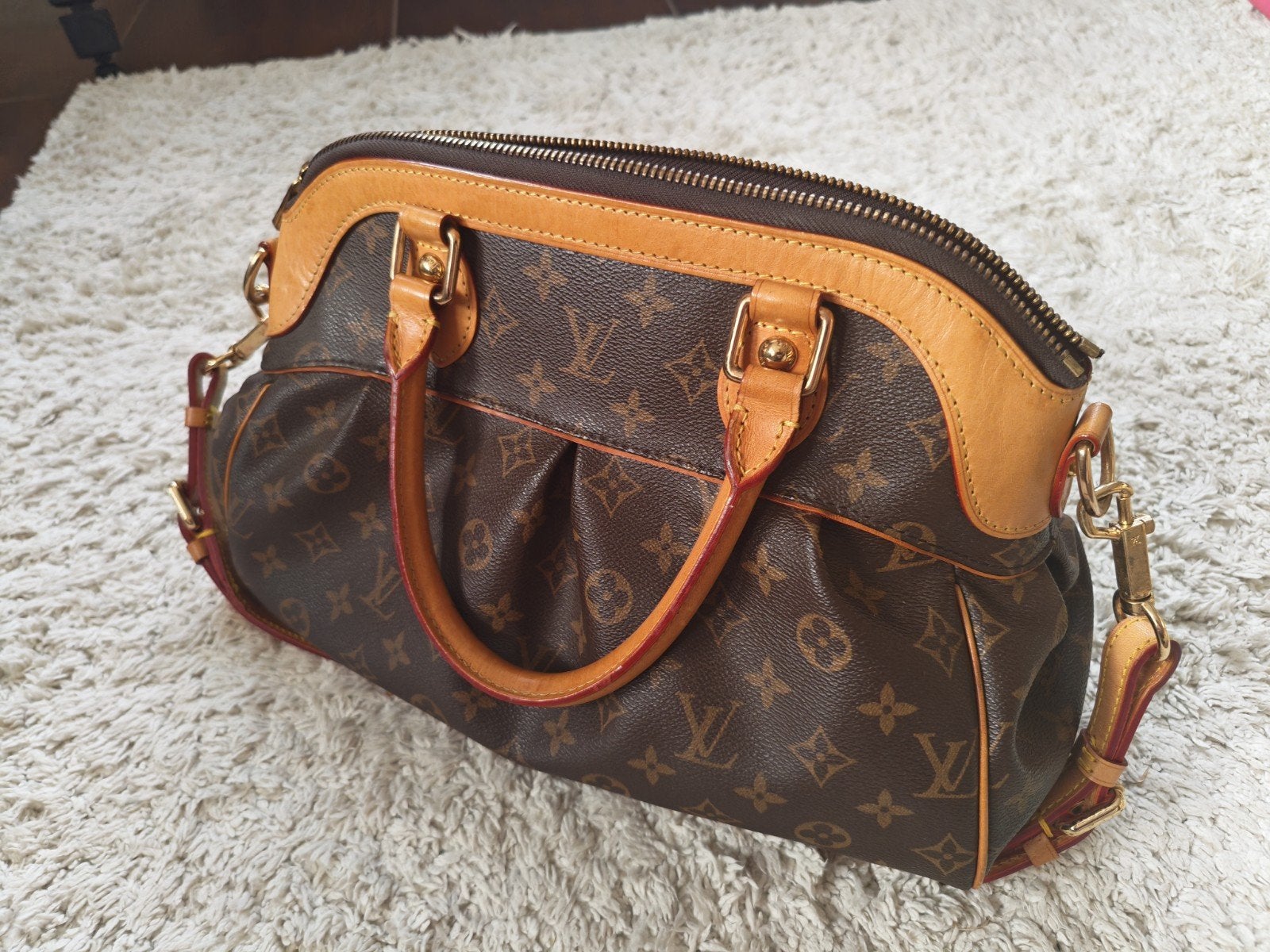 Sac Louis Vuitton Palermo PM Monogram, Enlèvement ou Envoi, Utilisé, Brun, Sac à main