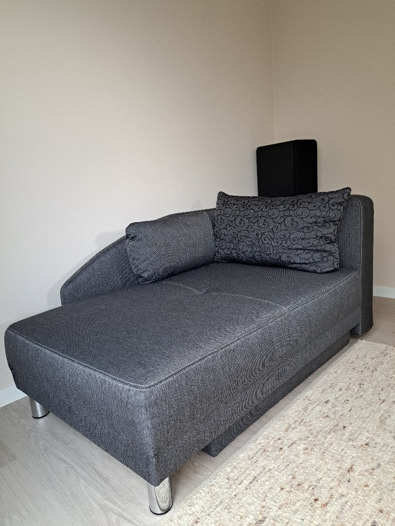 Zetel bed, Ophalen, Zo goed als nieuw, Eenpersoons, Grijs