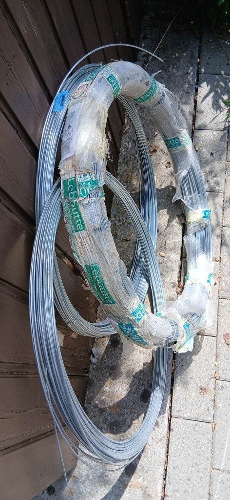Lot de fil Acier avec et sans plastique protection, Jardin & Terrasse, Enlèvement, Neuf