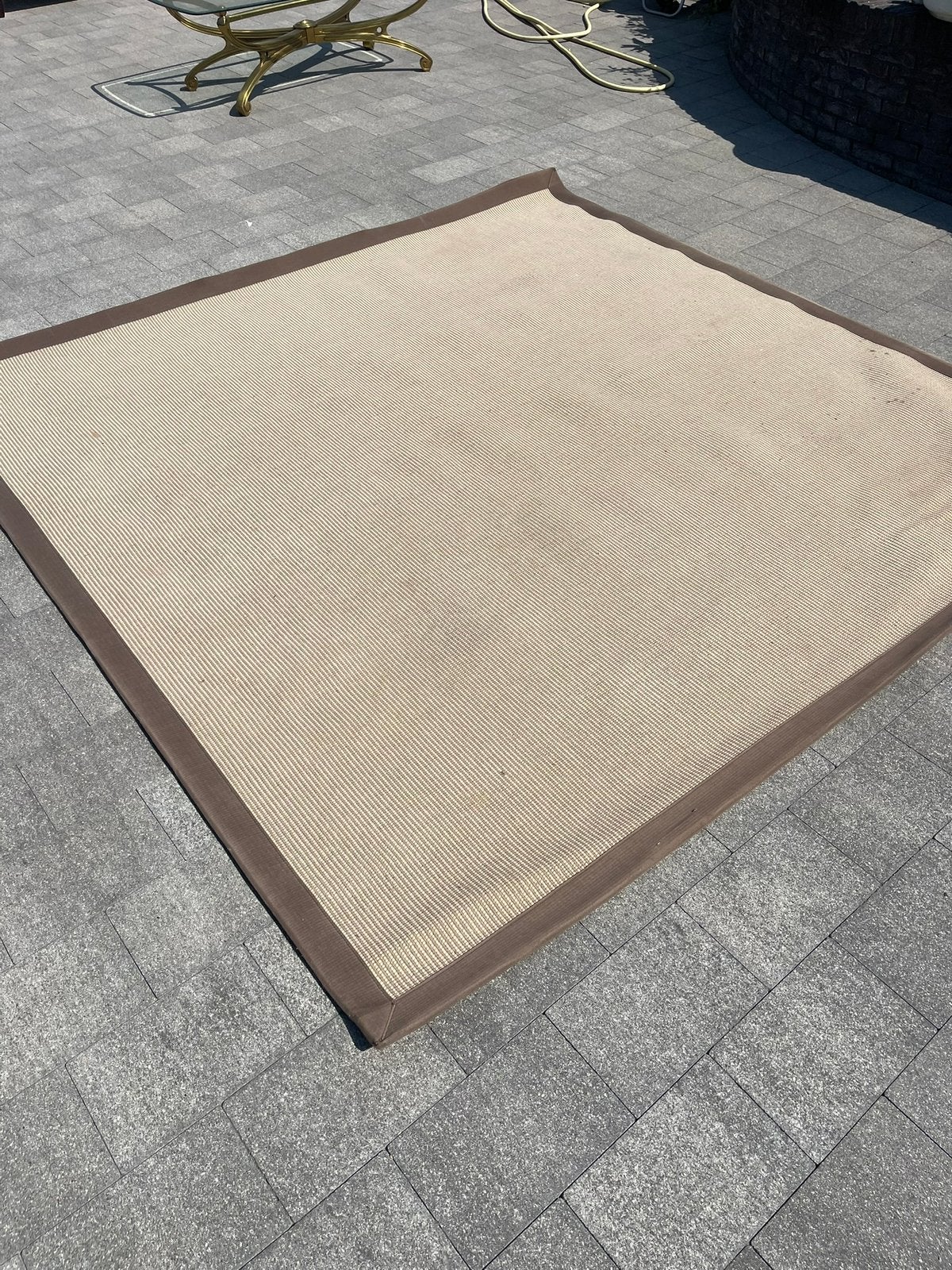 Tapijt, Huis en Inrichting, Ophalen, Gebruikt, Beige, Vierkant