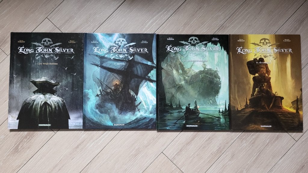 BD Long John Silver 1 Lady 2 Neptune 3 Labyrinthe 4 Guyanaca, Boeken, Stripverhalen, Meerdere stripboeken, Ophalen, Zo goed als nieuw
