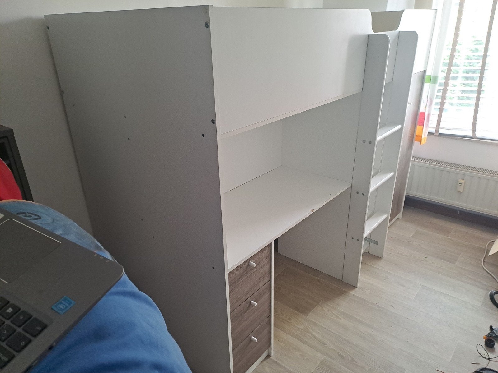 stapelbed met ingebouwde kast en laders, Ophalen, Stapelbed