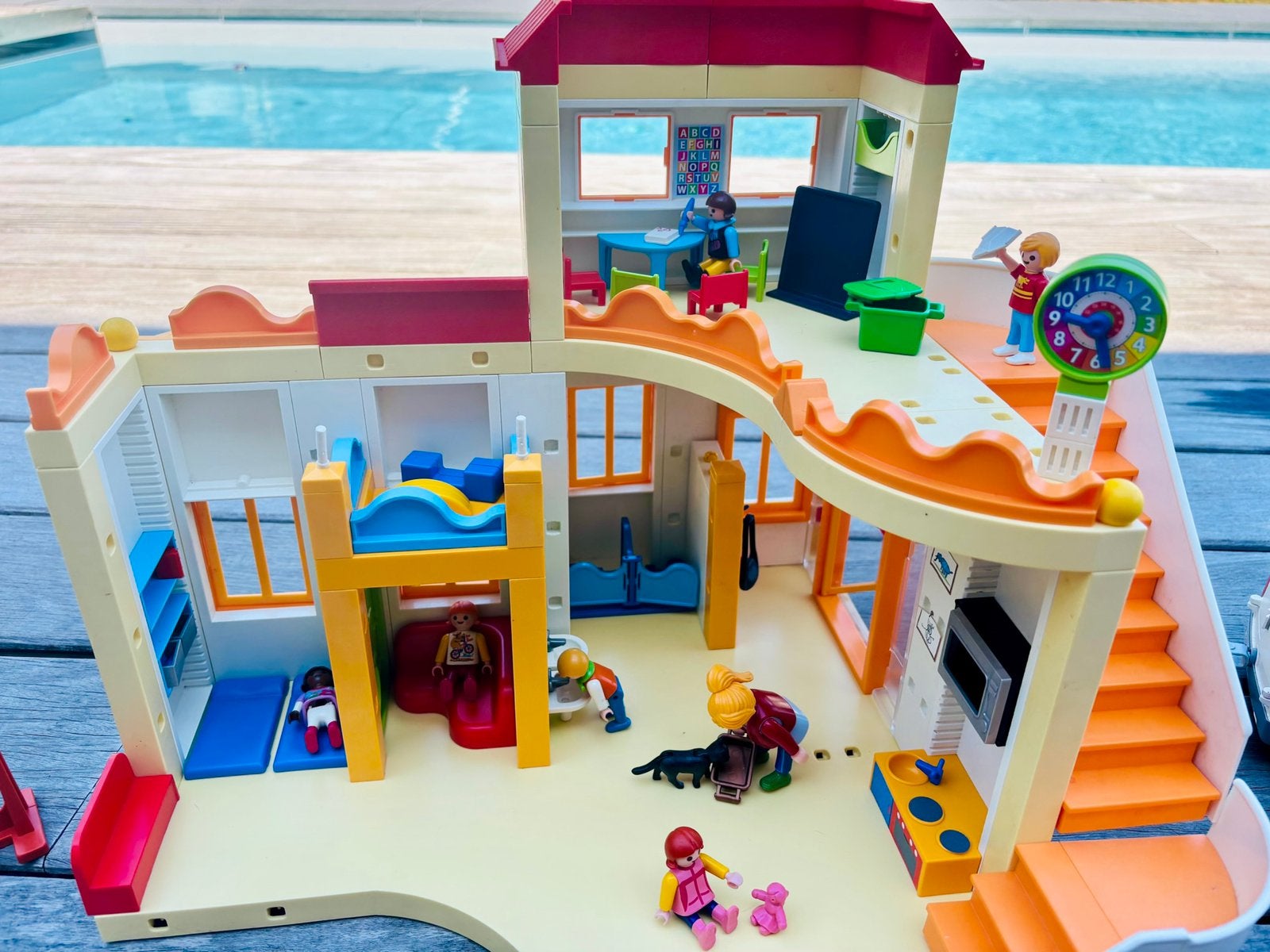 Ecole et garderie de Playmobil 5567, Ophalen, Gebouw, Complete set, Zo goed als nieuw