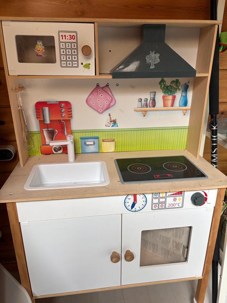 Speelkeuken met accessoires, Ophalen, Gebruikt, Hout, Speelkeuken