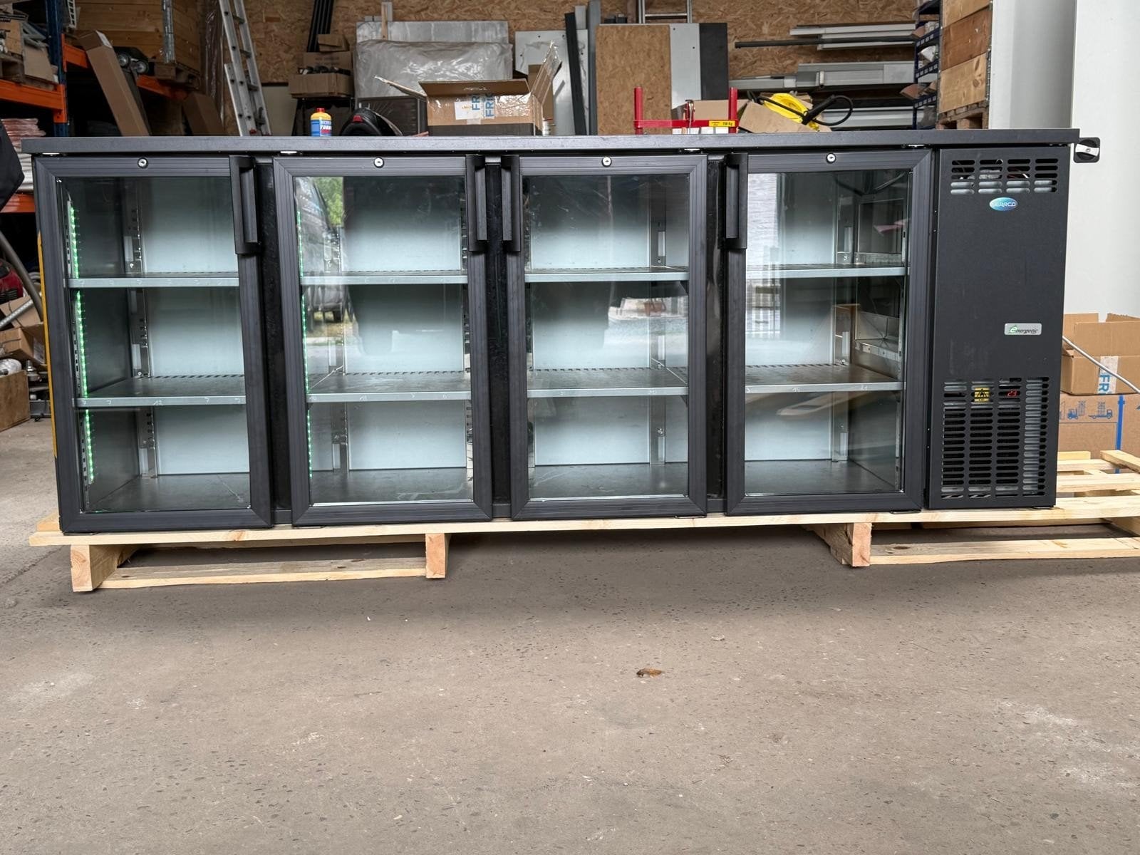 4 deurs Serco vitrine flessenfrigo Horeca, Ophalen