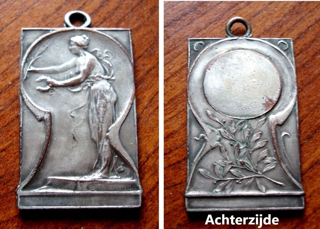 Onbekende verzilverde bronzen medaille, Verzenden, Brons