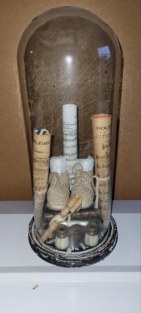 Stolp glas met inhoud, Ophalen