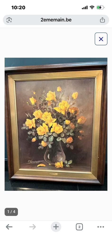 Bloemenkaart, Antiek en Kunst, Ophalen of Verzenden