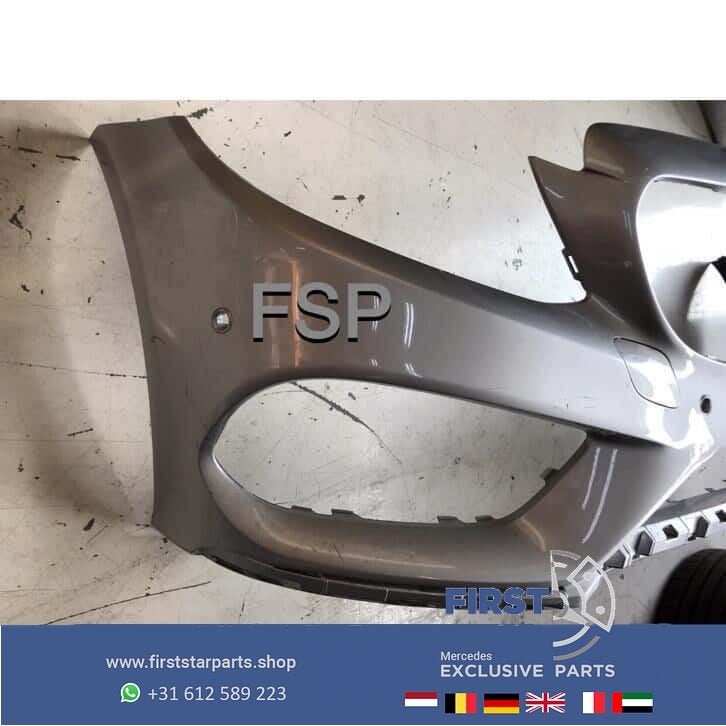 W205 C43 AMG Voorbumper Mercedes C Klasse 2014-2018 z. grijs, Gebruikt, -, Voor, Ophalen of Verzenden