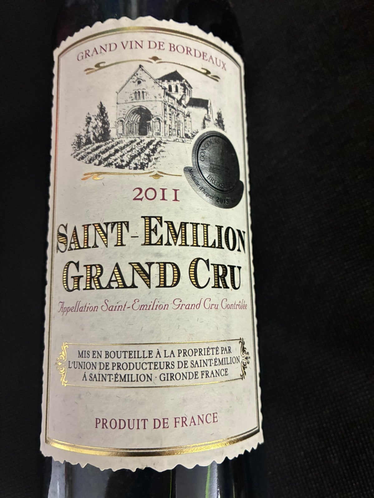 Saint Emilion Grand Cru 2011, Collections, Enlèvement ou Envoi, Comme neuf