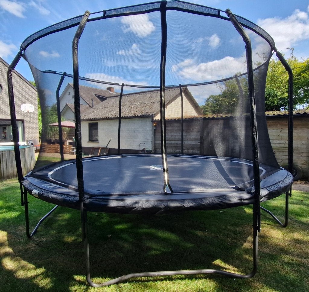 Trampoline Salta premium black edition combo 427 cm, Ophalen, Gebruikt