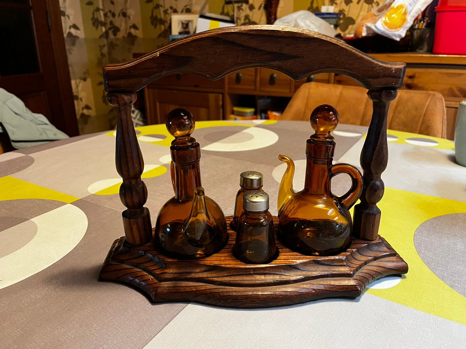 Vintage azijn en olie setje, Ophalen, Zo goed als nieuw