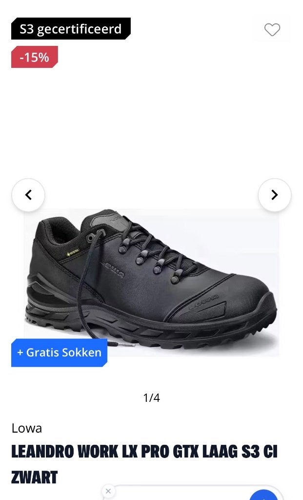 Lowa werkschoen leandro pro 2 GTX Low S3, Sport en Fitness, Bergsport en Wandelen, Ophalen of Verzenden, Nieuw, Schoenen