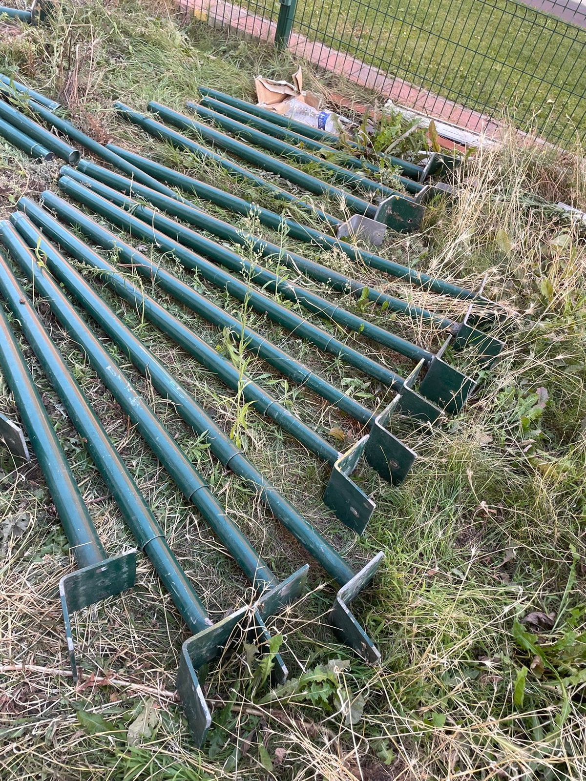 Groene tuinpalen tuin paal 60x60 mm lengte 195 cm en 164 cm, Jardin & Terrasse, Clôtures de jardin, Enlèvement, Comme neuf