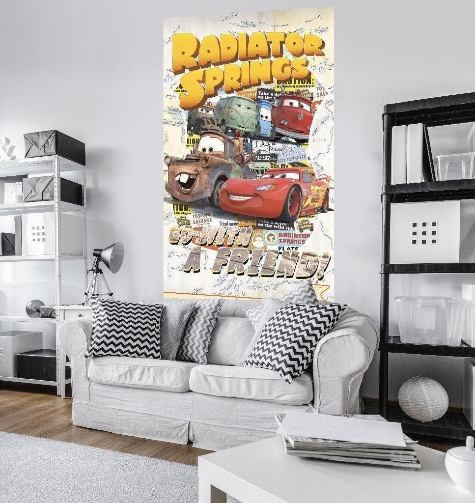 Disney Cars Poster Behang - 120x200 - Gratis Verzending, Verzenden, Nieuw, Disney, Wanddecoratie