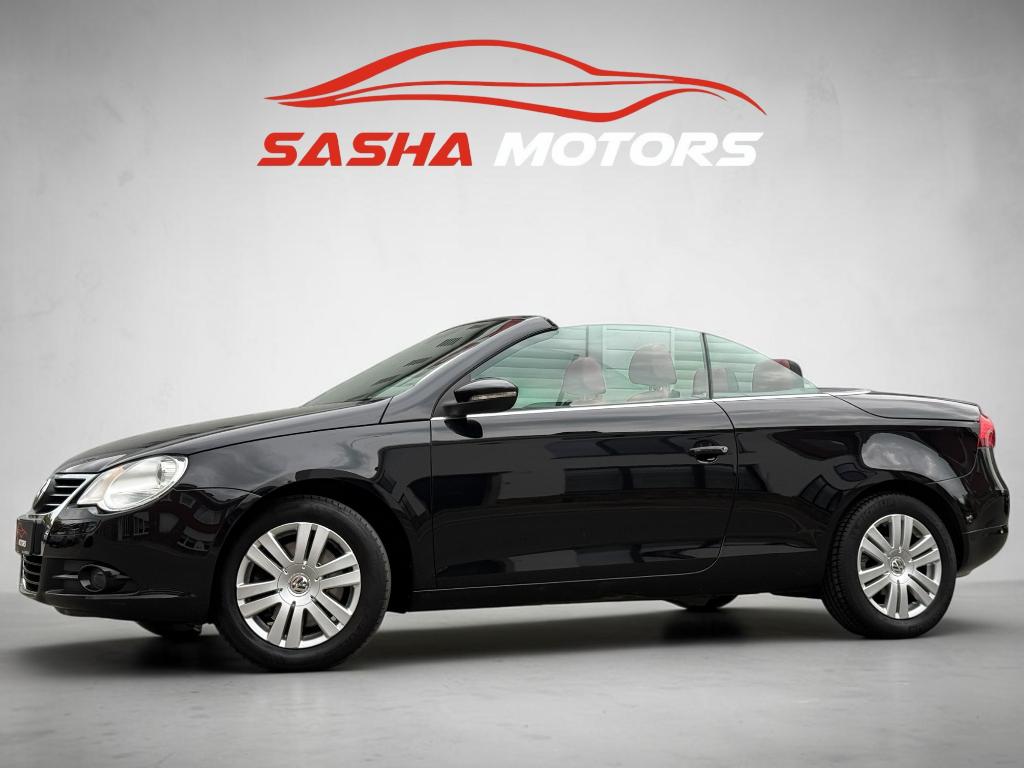 Volkswagen Eos 1.4 TSi 160PK | Nieuwe Ketting | 12MGarantie, Voorwielaandrijving, Cabriolet, Zwart, Leder