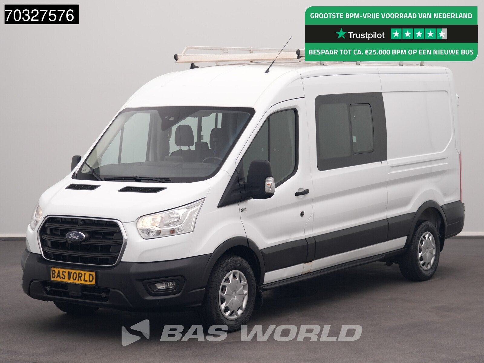 Ford Transit 130pk Dubbel Cabine L3H2 Navi ACC Airco Parkeer, Stof, Euro 6, 4 cilinders, 130 pk